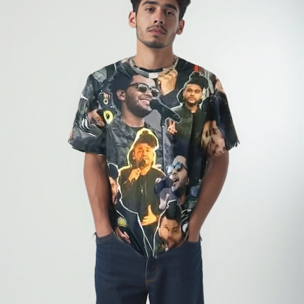 The Weeknd XO 3D Collage Face T-Shirt - Size Small - Streetwear Merch